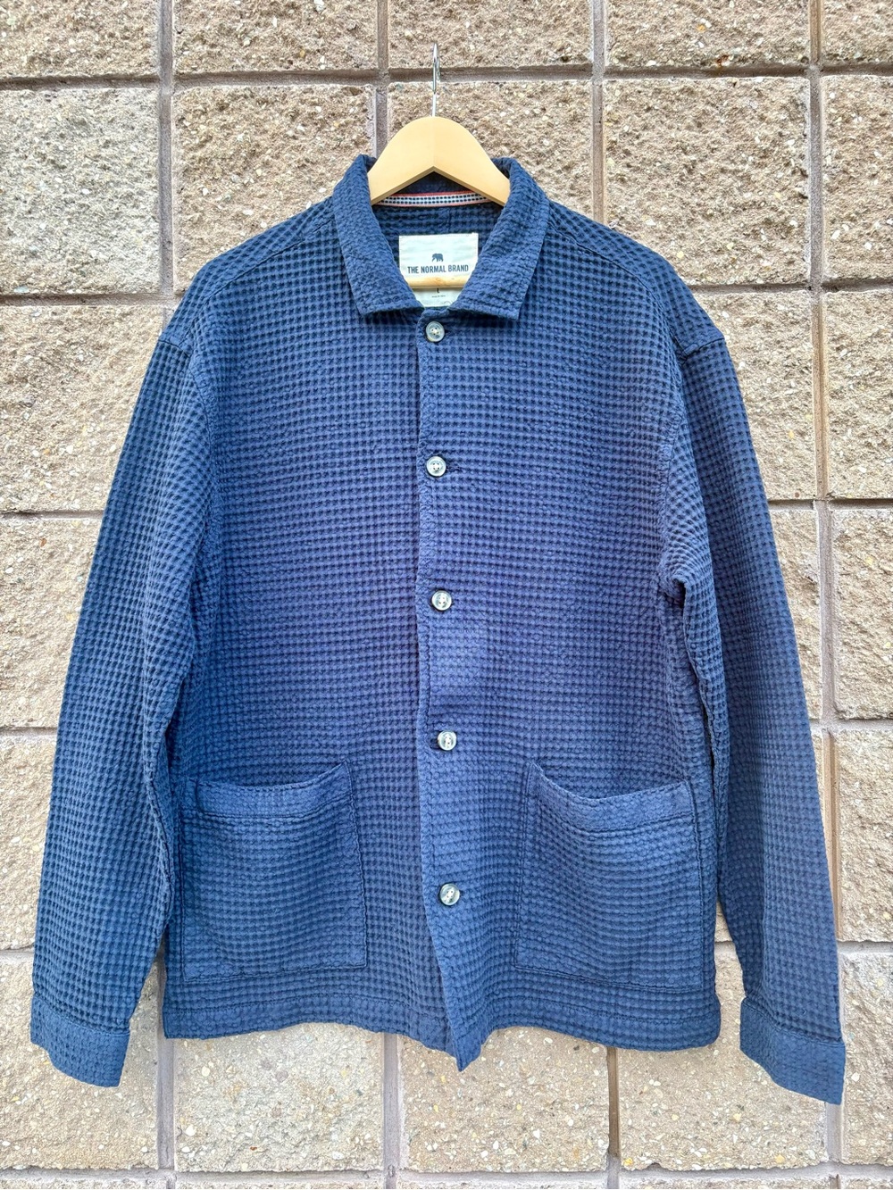The Normal Brand Navy Mountain Waffle Chore Coat